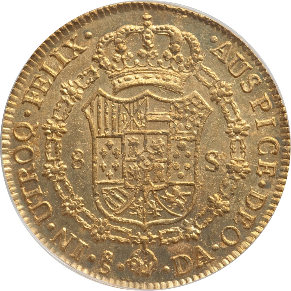 1788-8-Escudos-Chile-Santiago-Mint-#1-And-#2---US-Legal-Tender-Until-1857